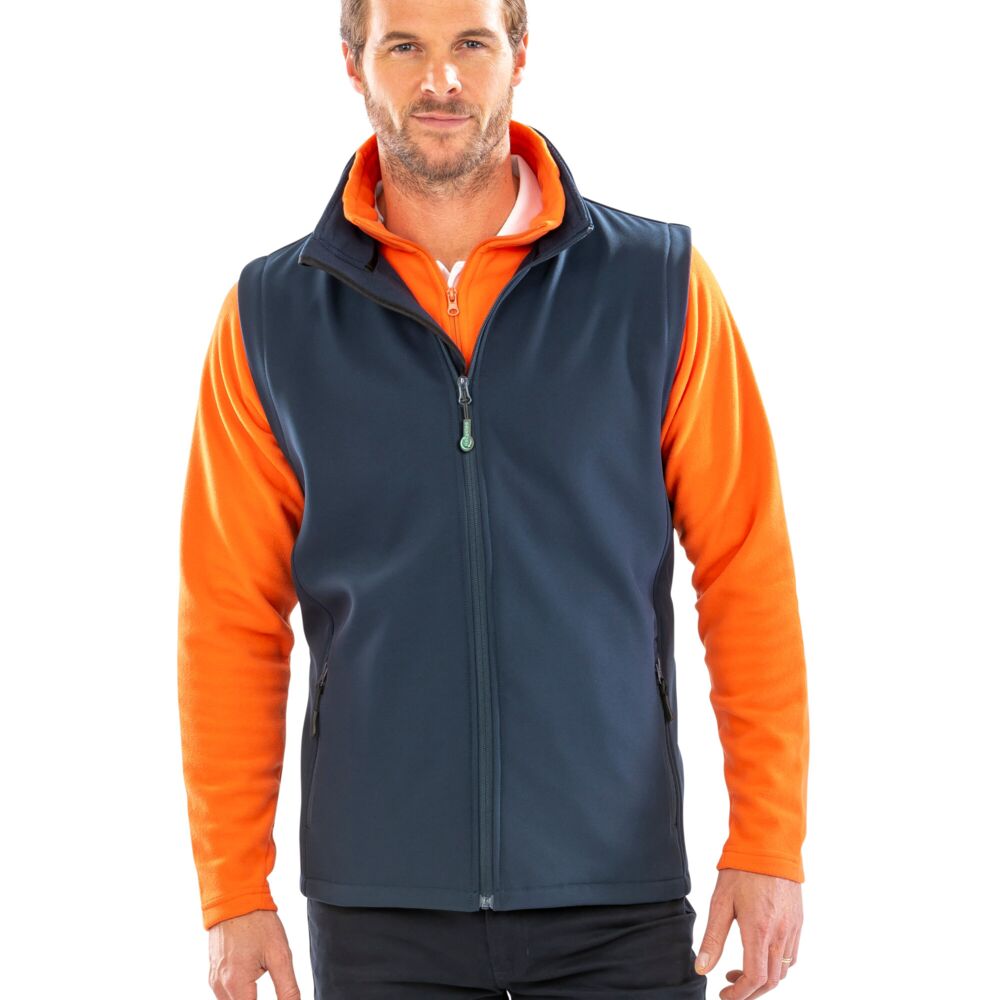 Men's Printable Softshell Bodywarmer with Recycled Fleece Inner Thumbnail